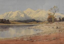 *Local Interest* Bernard Eyre Walker (British 1886 - 1972) Watercolour, a study of the Skiddaw