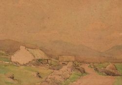 *Local Interest* D.E Willink (British 20th Century) Watercolour 'On the Doochary Road County