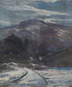 *Local Interest* Frederic Yates (British 1854-1919) Oil pastel 'Loughrigg', a study of the small