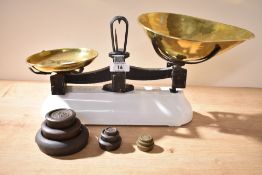 A 20th-century William and Thomas Avery Limited of Birmingham iron and brass weighing scale with