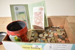 A collection of 20th Century British pre-decimal and world coinage and British bank notes