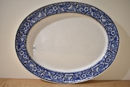 A large 19th-century Thomas and Fred Booth (in business 1883-1891) oval ironstone serving platter,