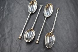 A group of three Elizabeth II silver teaspoons, having 'B.G.C', to terminals, marks for Sheffield