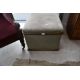 A Victorian and later ottoman stool having mahogany edging and dralon upholstery, approx - Image 1 of 2