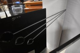 Two modern mirrors , the largest being 120 x 80cm (slight crack to corner), the smaller one with