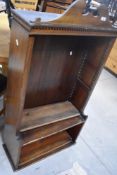 A late 19th or early 20th Century mahogany bookshelf, height approx. 122cm
