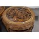An Oriental coffee table , having four smaller nesting tables under, faded to edges and wear to - Image 1 of 2