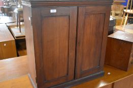 A late 19th or early 20th Century mahogany 'pigeon hole' office cabinet of small proportions, top