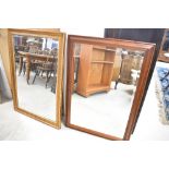 Two large modern wall mirrors (not a pair)