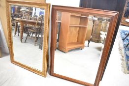 Two large modern wall mirrors (not a pair)