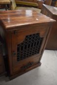 A Shesham style side cabinet, approx dimensions , width 60 x depth 48 x height 90cm