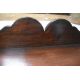A Victorian dark stained pine chest of three long drawers, having shaped ledge back and turned - Image 4 of 4