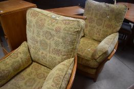 A pair of modern Ercol armchairs