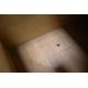 A Victorian dark stained pine chest of three long drawers, having shaped ledge back and turned - Image 3 of 4