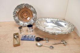A small selection of late 19th to 20th-century silver-plate and metal tableware, feature a Z.
