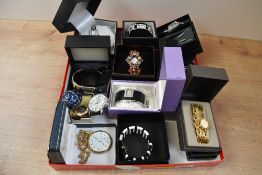 A large collection of fashion wristwatches, including Next and Accurist