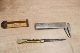 A selection of late 19th to early 20th-century measuring instruments, to feature a J. Rabone and