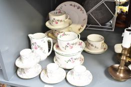A selection of Victorian Maple and Company of London ceramic floral tableware, to feature delicate