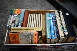 A quantity of 20th-century books, with titles pertaining to ships, war and more, (1 box),