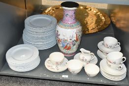 A selection of late 20th-century ceramic wares, to feature a part set of Royal Doulton 'Pillar Rose'