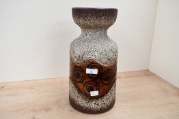 A mid 20th-century West German Dumler and Breiden vase, featuring an organically textured body
