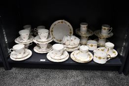 A selection of vintage Sovereign China Limited 'Rose Bud' fine china tableware; sold with a part set