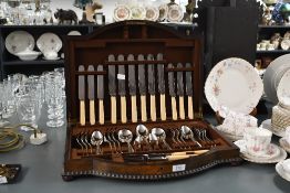 An early to mid 20th-century B.O.C Limited of Sheffield 'community plate' cutlery canteen, featuring