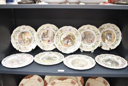 Nine late 20th-century Royal Doulton bone china Brambly Hedge 'Occasion Plates', to feature a