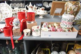 A large selection of Emma Bridgewater pottery 'Christmas' wares, to feature a 'Joy Trumpets' half p