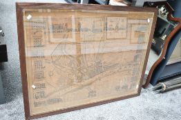 Of Newcastle interest, thought to be an 18th-century engraved plan of Newcastle upon Tyne after