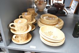 A selection of vintage Biltons ironstone tableware, featuring floral dog rose decoration upon a