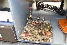 A large selection of late 19th to 20th-century brass martingales and related ephemera, some