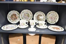 A selection of contemporary Royal Doulton ceramic 'Brambly Hedge' Christmas wares, featuring