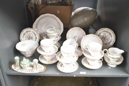 A selection of 20th-century bone china tableware, to include a quantity of Ridgeway Potteries 'Queen
