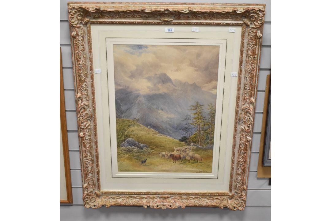 *Local Interest* Charles Pigott (British 19th Century) Watercolour 'Great Gable, Wasdale - Image 2 of 5
