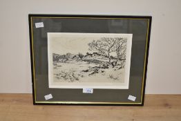 *Local Interest* After Bernard Eyre Walker (British 1887-1972) Drypoint etching 'Near Low