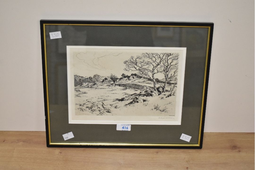 *Local Interest* After Bernard Eyre Walker (British 1887-1972) Drypoint etching 'Near Low - Image 1 of 3
