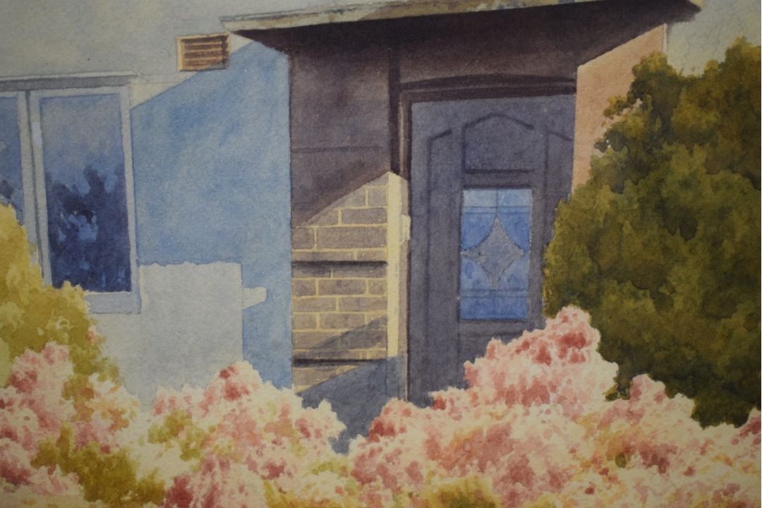 *Local Interest* Donald Southern (British 20th Century) Watercolour, study of a cottage facade, - Image 3 of 5