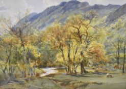 *Local Interest* Henry Robinson Wilkinson (British 1884 - 1975) Watercolour, a late summer Lake