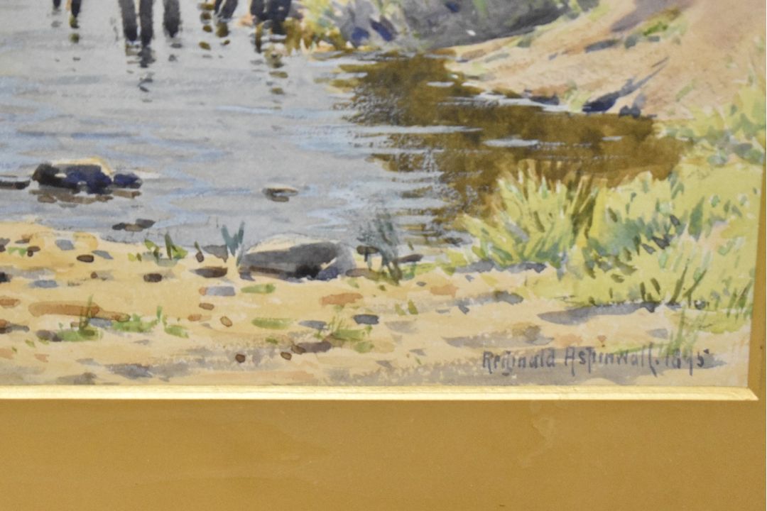 *local interest* Reginald Aspinwall (British 1858-1921) watercolour 'An Autumn Afternoon on The - Image 3 of 5
