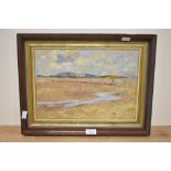 *Local Interest* William Dodd (British 1908 - 1981) Oil on board, a coastal landscape study,