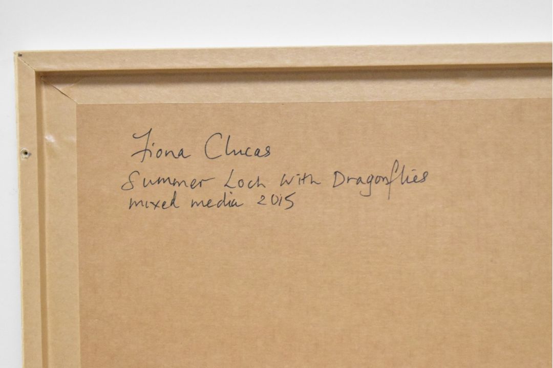 *Local Interest* Fiona Clucas (British Contemporary) Mixed media on paper 'Summer Loch with - Image 5 of 5