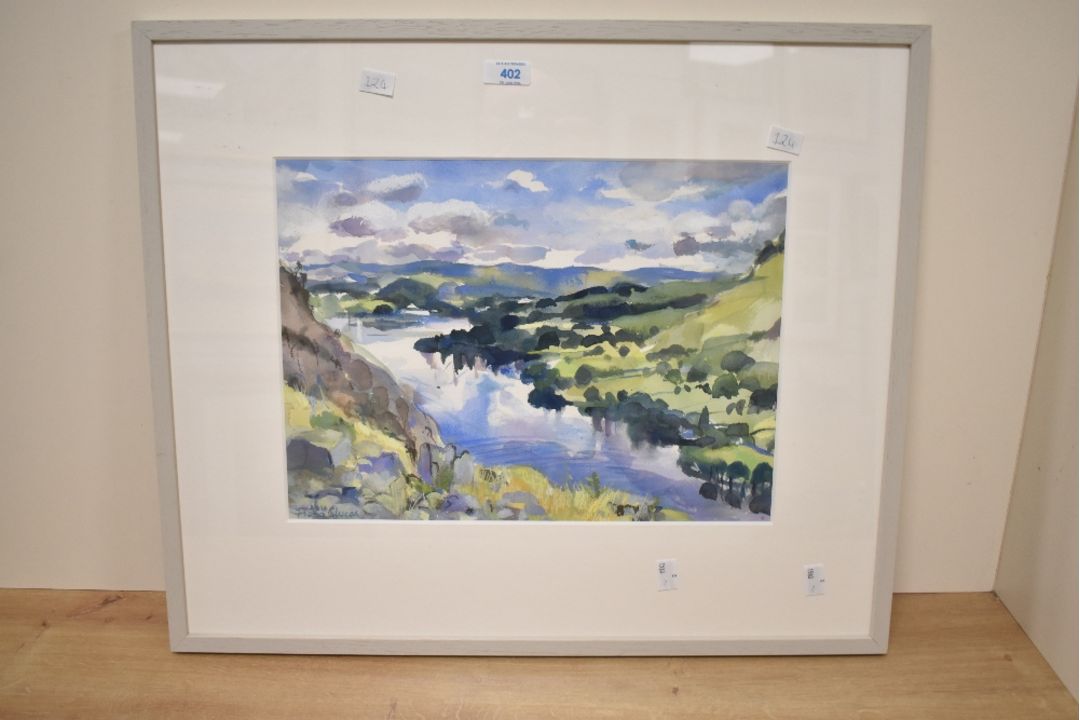*Local Interest* Fiona Clucas (British Contemporary) Mixed media on paper 'View Over Ullswater', - Image 2 of 5