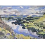 *Local Interest* Fiona Clucas (British Contemporary) Mixed media on paper 'View Over Ullswater',