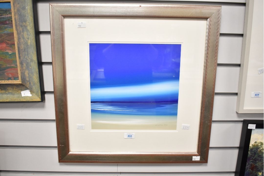 Jonathan Shaw (British Contemporary) Acrylic on board, a coastal scene with sweeping sky, signed - Image 2 of 3