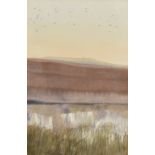 John Wood? (British 20th Century) Watercolour, an estuary scene, signed indistinctly and dated (