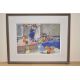 *Local Interest* Tom Oldham (British 1928-2019) Gouache 'Caquis and Spanish Pots', a still life - Image 2 of 4