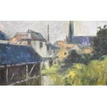 Attributed to Laurence Leifchild Toynbee (British 1922-2002) oil on board 'French Town' initialled