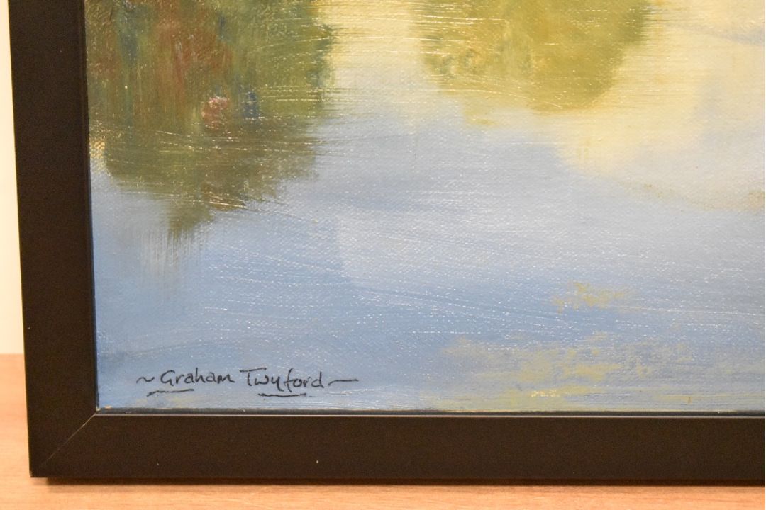 *Local Interest* Graham Twyford (British Contemporary) Oil on canvas 'Holehird Tarn', a study of the - Image 3 of 5