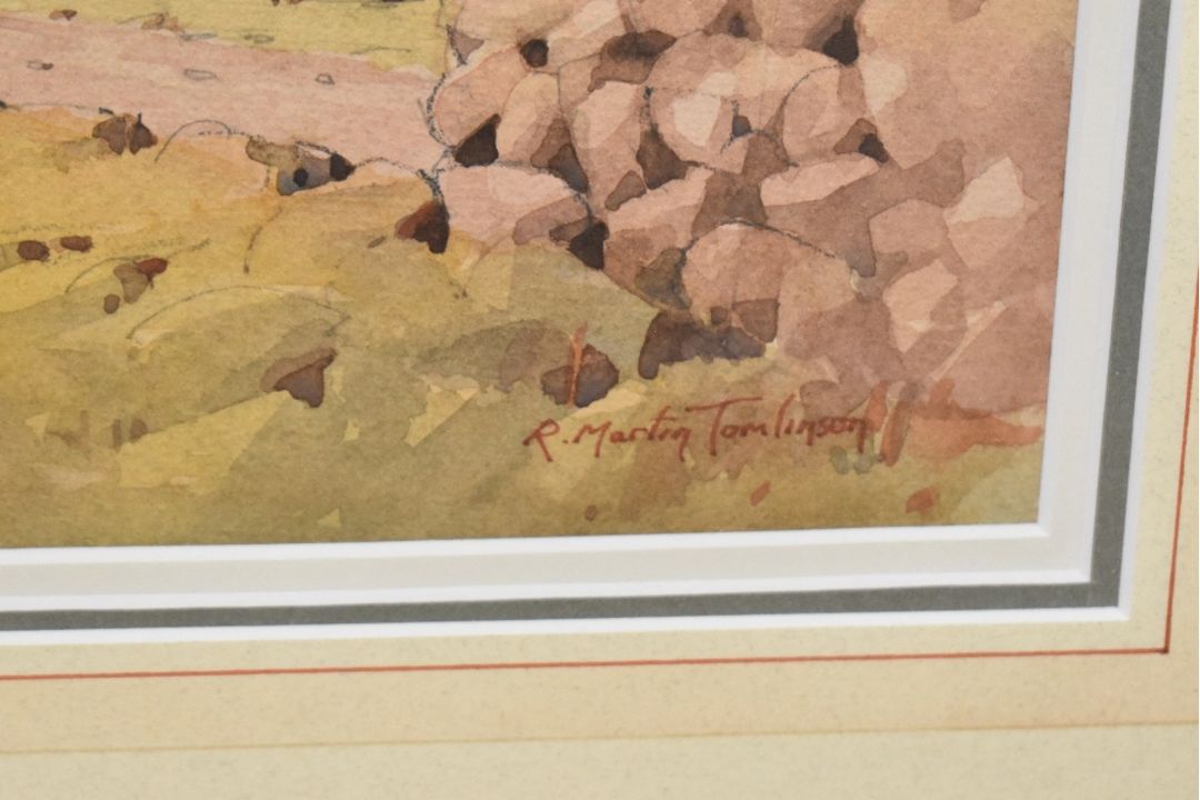 *Local Interest* R Martin Tomlinson (British b.1945) Watercolour 'Yew Tree Farm Coniston', a Lake - Image 3 of 5